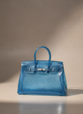 Croco Glacé, sac à coque brillante effet croco, coloris Ciel