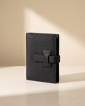 Le Portefeuille en cuir de vachette pleine fleur grainé, coloris Noir