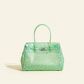 Confetti Cabas, cabas en TPU translucide à petits pois, coloris Vert