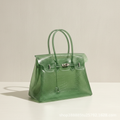 Croco Glacé, sac à coque brillante effet croco, coloris Pomme
