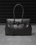 Jelly Croco Obsidian — sac jelly noir effet croco en TPU translucide