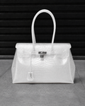 Jelly Croco Ivory — sac jelly ivoire effet croco en TPU translucide