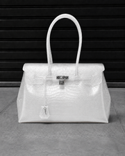 Jelly Croco Ivory — sac jelly ivoire effet croco en TPU translucide