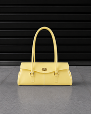 Baguette Firkin Lemon — sac baguette jelly jaune en TPU translucide