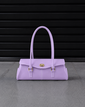 Baguette Firkin Amethyst — sac baguette jelly violet en TPU translucide