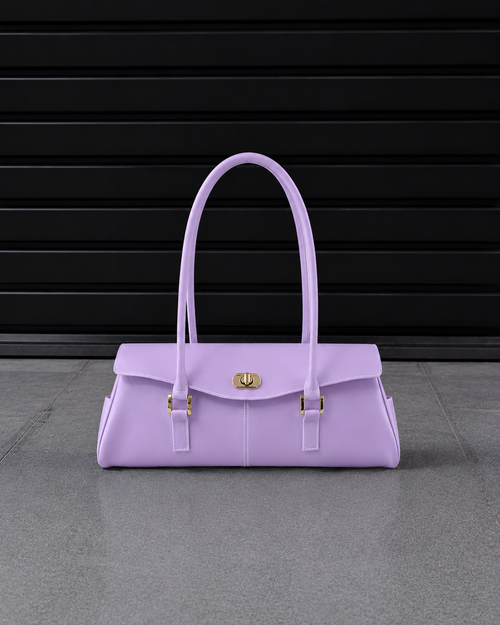 Baguette Firkin Amethyst — sac baguette jelly violet en TPU translucide