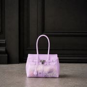 Mini Jelly Firkin Lilac — mini sac jelly lilas en TPU translucide effet gelée