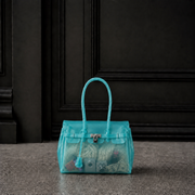 Mini Jelly Firkin Sky — mini sac jelly bleu ciel en TPU translucide effet gelée