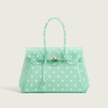 Confetti, sac jelly à pois, coloris jade