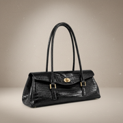 Baguette Croco, sac baguette grain croco, coloris Onyx