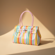 Riviera, cabas rayé en TPU, rayures multicolores