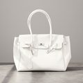 Opaline Pearl — sac à main opaque en TPU mat, blanc nacré