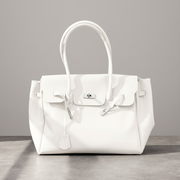 Opaline Pearl — sac à main opaque en TPU mat, blanc nacré