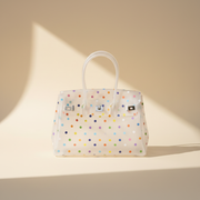Confetti Cabas, cabas en TPU translucide à petits pois, coloris Arc-en-ciel